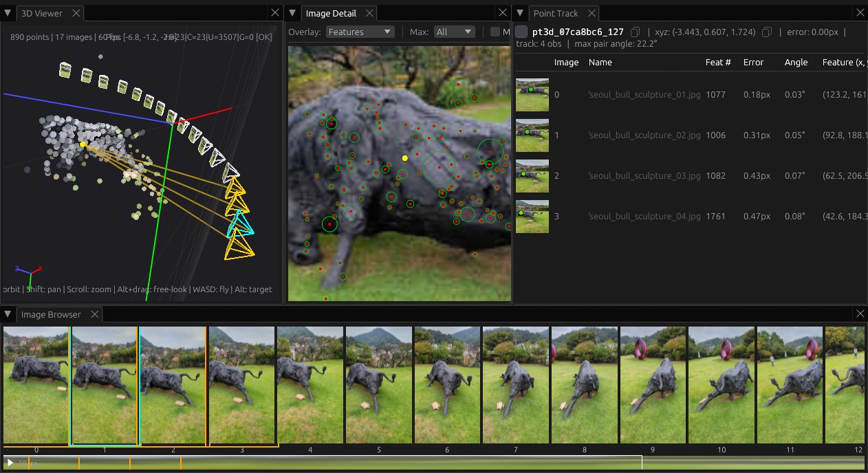 SfM Explorer with Seoul Bull sample